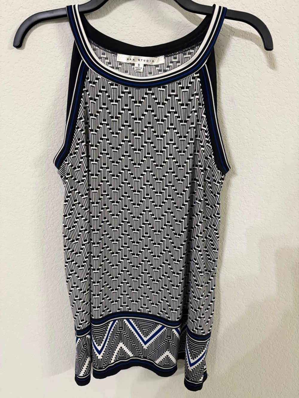 Max Studio Geometric Print Knit Tank Top